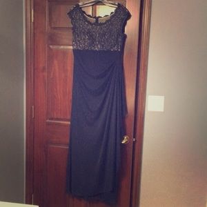 David’s Bridal Navy Blue Dress